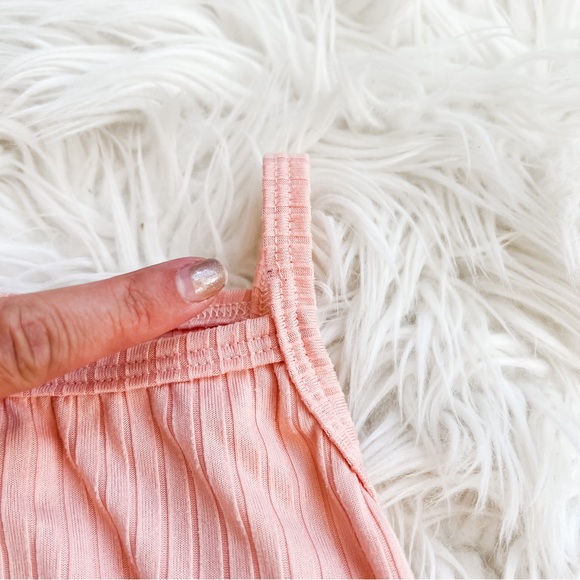 Arrows + Rubies | Pink Ribbed Lettuce Hem Tank - Picture 7 of 10